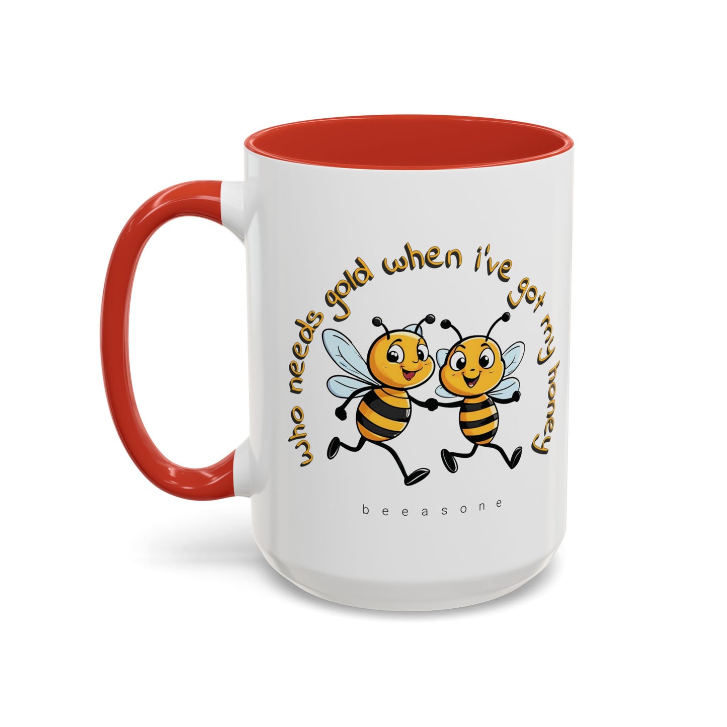 Running with your honey Gold beeasone Hot Chocolate or Coffee Mug 11oz (325mls) or 15oz (443mls)