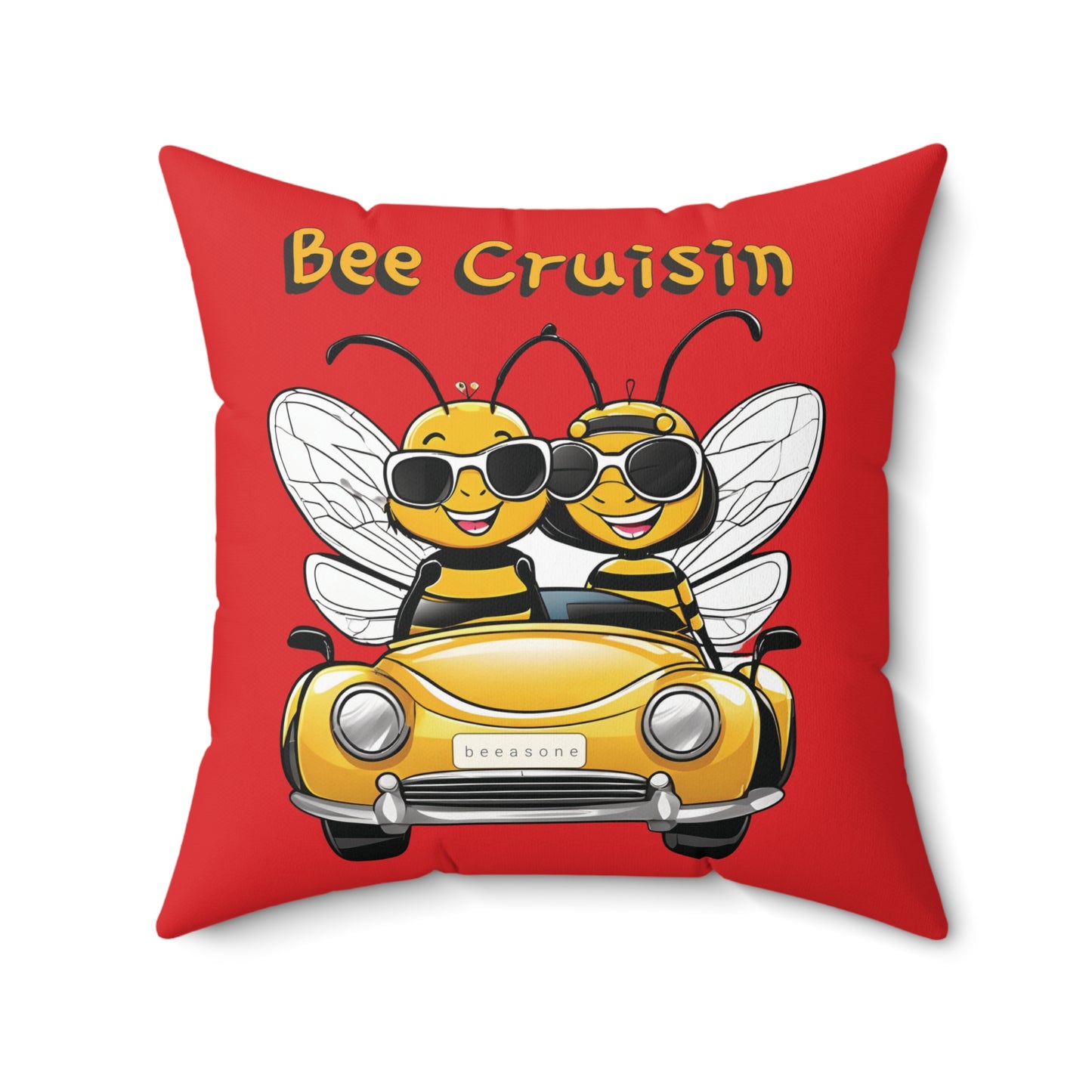 Bee Cruisin beeasone square cushion / pillow