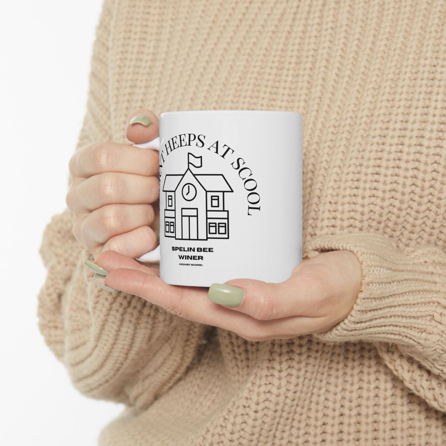 Scool Spelling bee beeasone hot chocolate or chicken dinner mug - limit ted editon Numbar 1