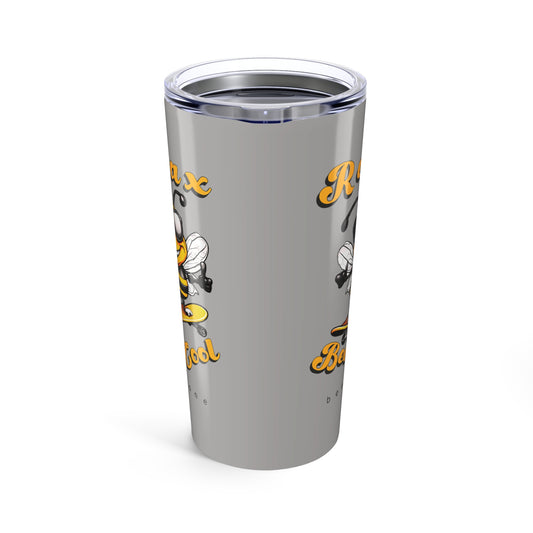 Relax bee cool tumbler 20oz from beeasone. Standard 20oz size with double-wall insulation