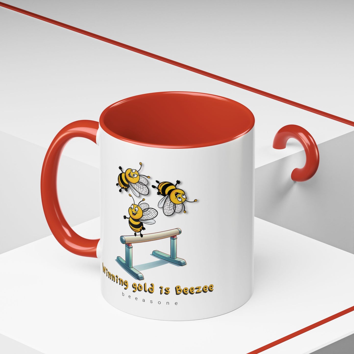 Gymnastics beeasone Hot Chocolate or Coffee Mug (Standard size 11oz or 15oz lead and BPA Free)