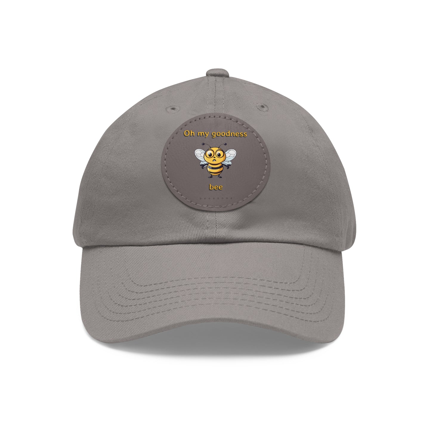 Oh my goodness bee beeasone Hat with round leather patch