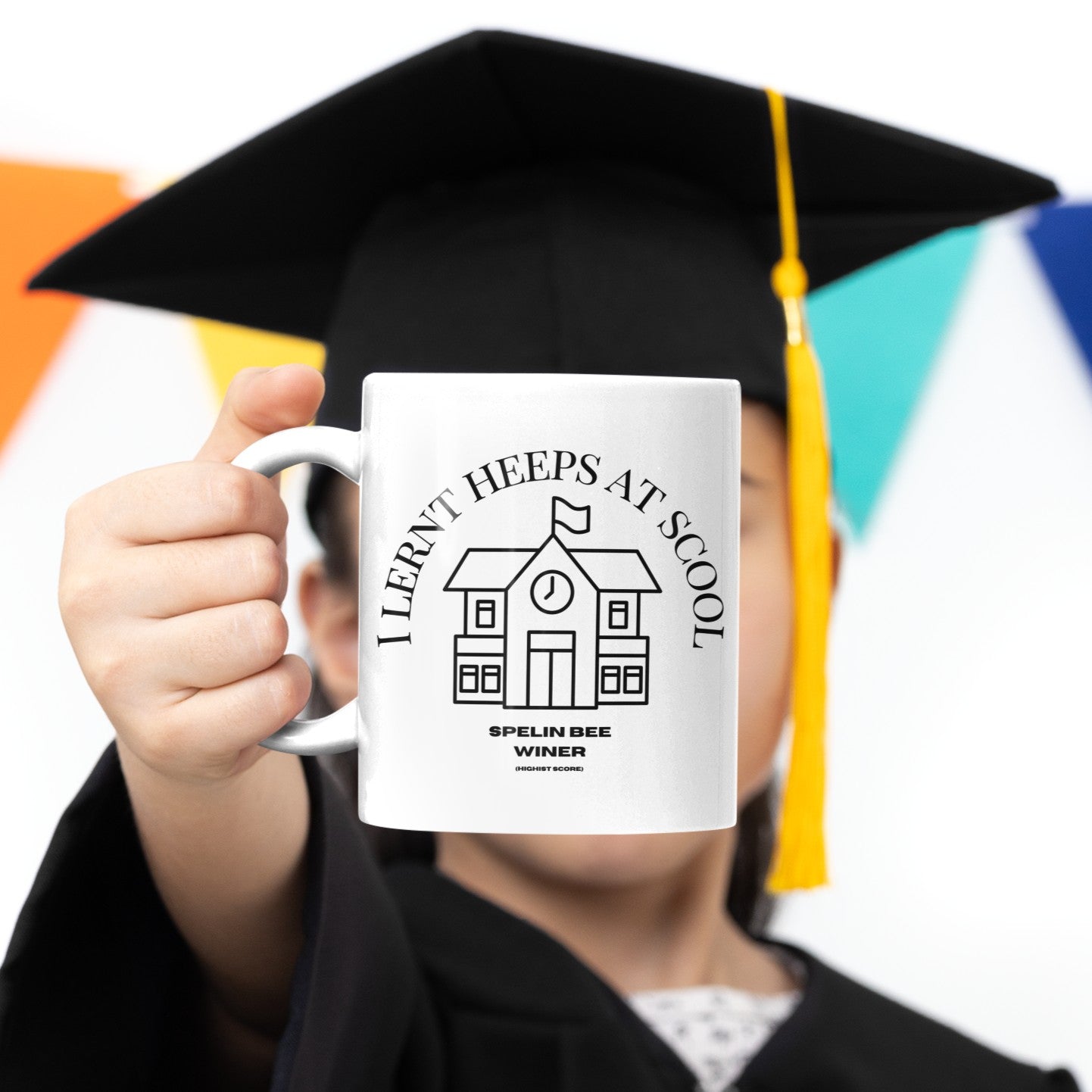 Scool Spelling bee beeasone hot chocolate or chicken dinner mug - limit ted editon Numbar 1