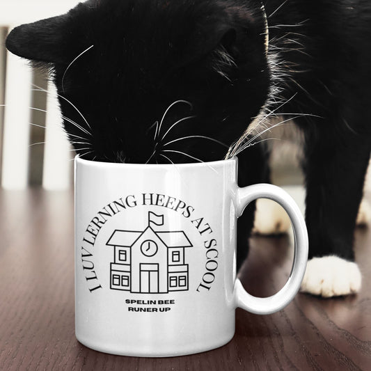 Scool Bee Spelling bee beeasone hot chocolate or rotten tomato mash mug - limit ted editon Numbar 2