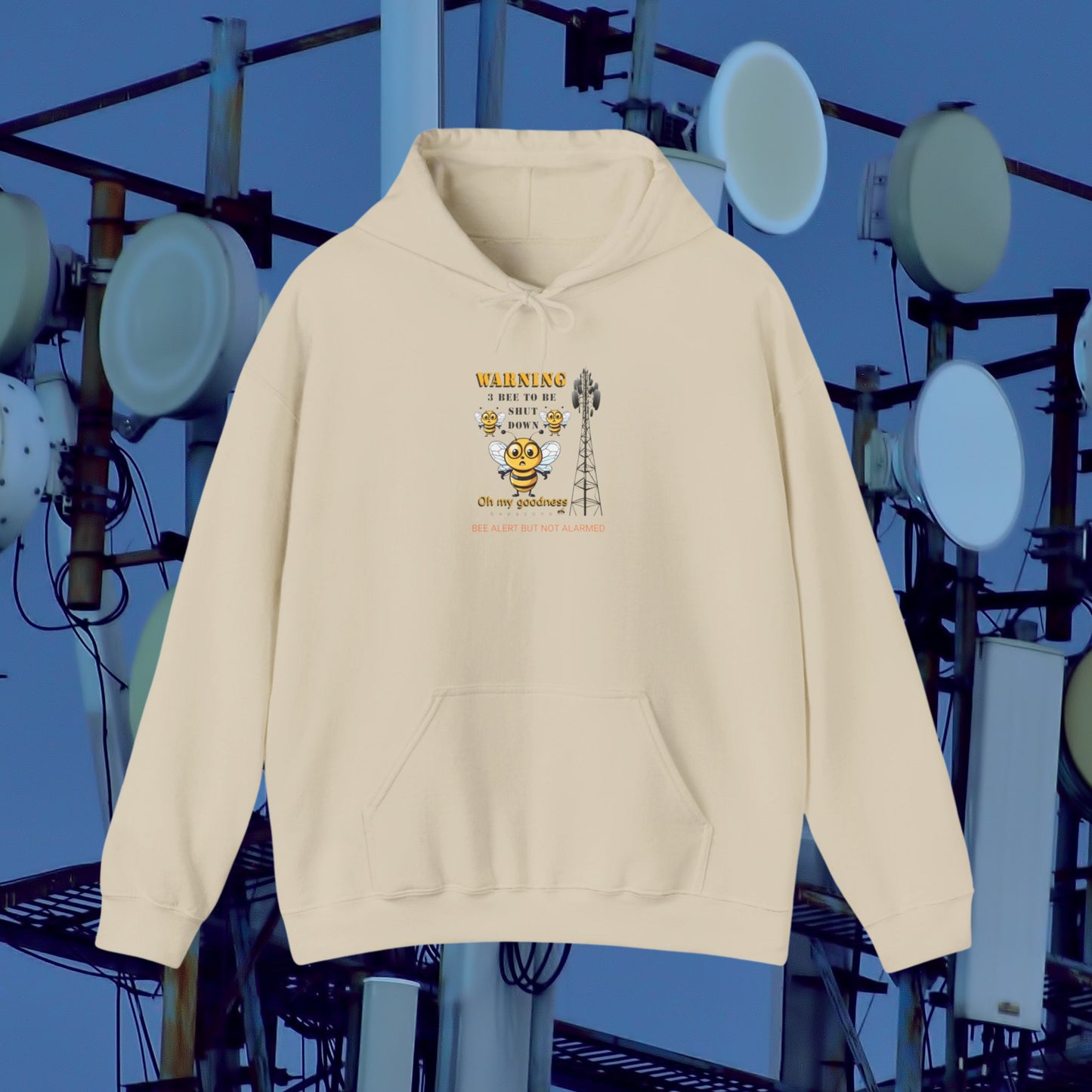 WARNING 3 Bee Network Shutdown beeasone Unisex Heavy Blend™ Hooded Sweatshirt available in diff colors and sizes