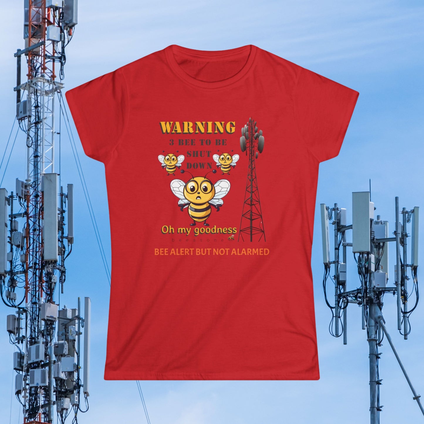 WARNING - 3 Bee to be shut down beeasone Women's Softstyle T-shirt available in diff colors