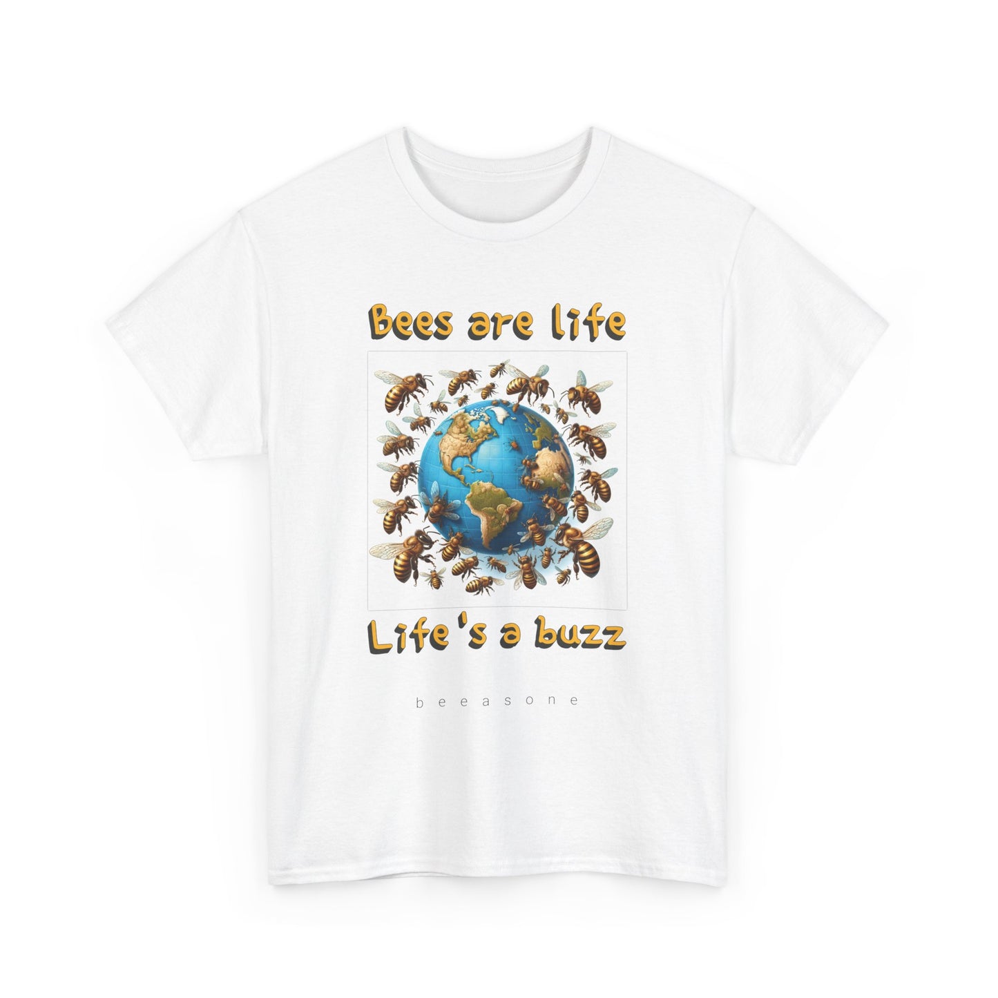 Bees are life. Life's a buzz beeasone unisex Heavy Cotton T-shirt . Diff sizes and colors available.