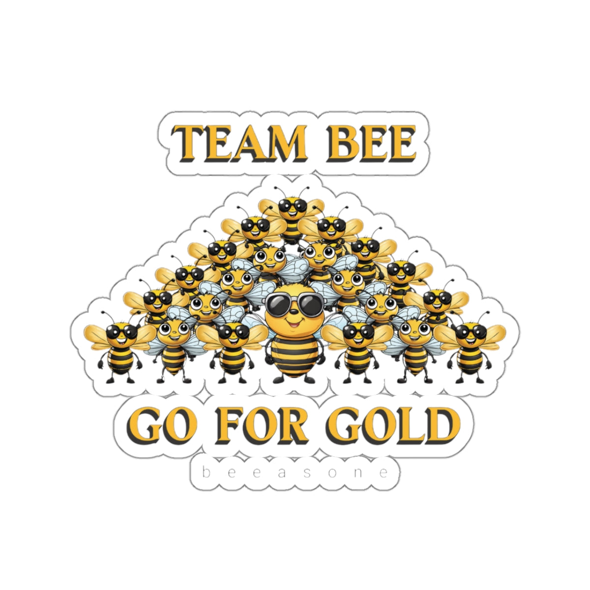 Team bee go for gold beeasone sticker