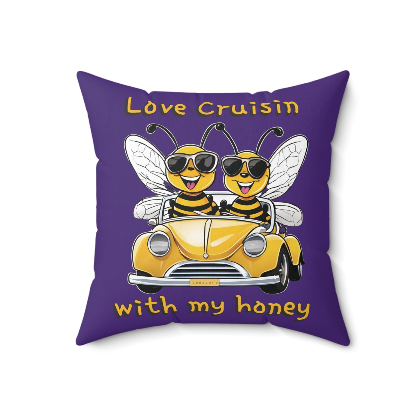 Love cruisin with my honey beeasone square cushion / pillow