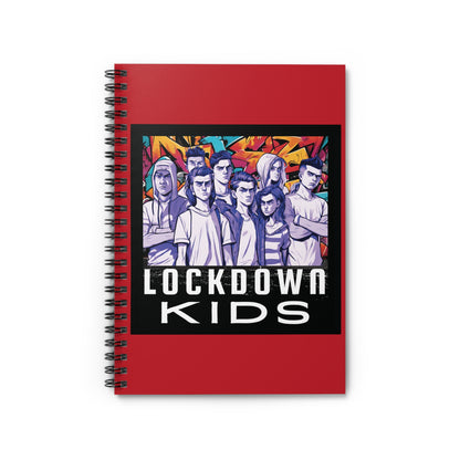 Lockdown Kids spiral note book - Dark Red