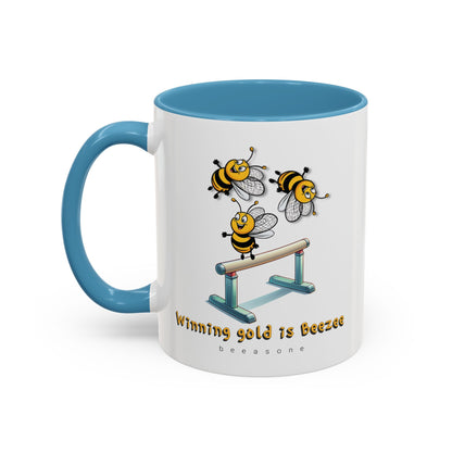 Gymnastics beeasone Hot Chocolate or Coffee Mug (Standard size 11oz or 15oz lead and BPA Free)
