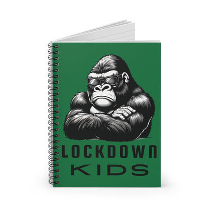Lockdown Kids spiral note book - Gorilla - Dark Green