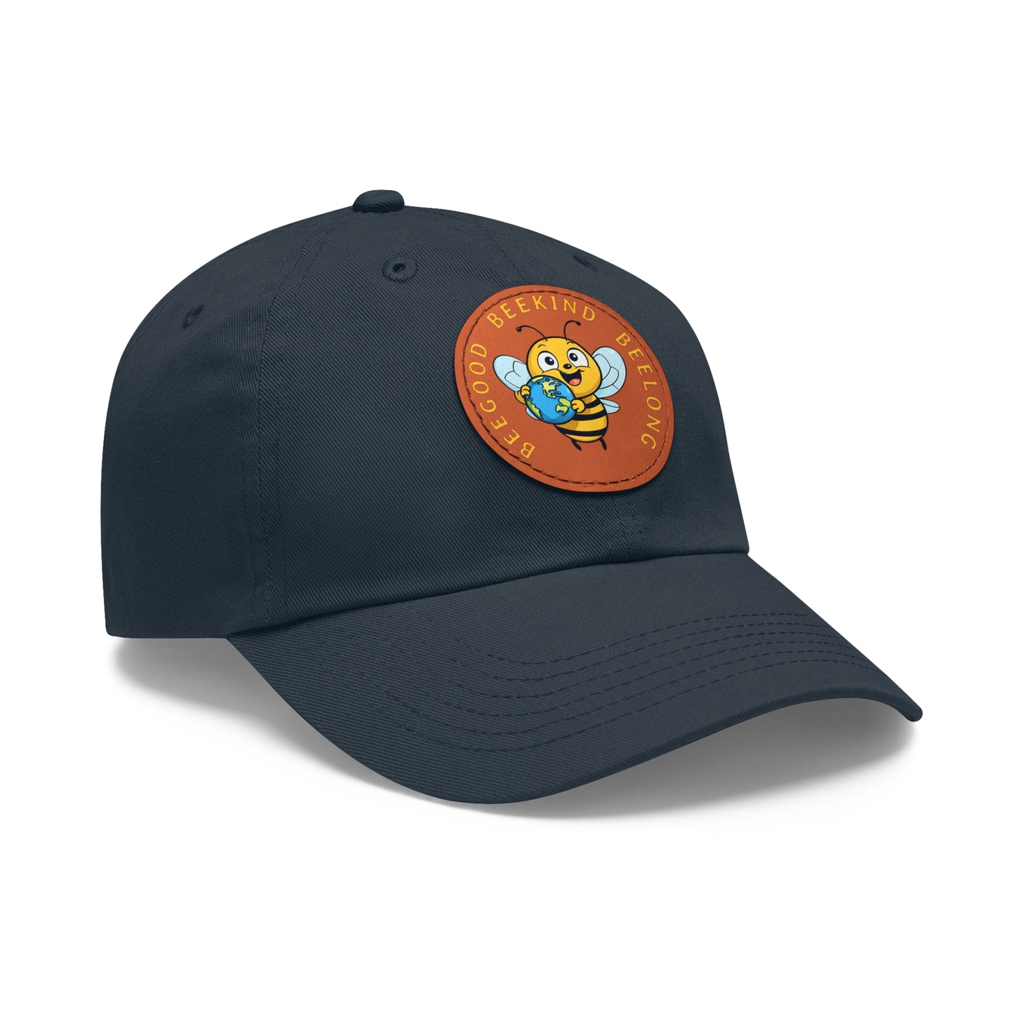 Be kind beeasone Hat with round leather patch