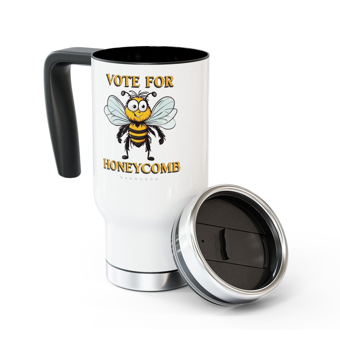 Vote for Honeycomb beeasone Stainless Steel Travel Mug with Handle, 14oz (410mls)