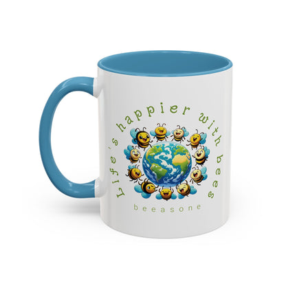 Life's Happier beeasone Hot Chocolate or Coffee Mug 11oz (325mls) or 15oz (443mls)