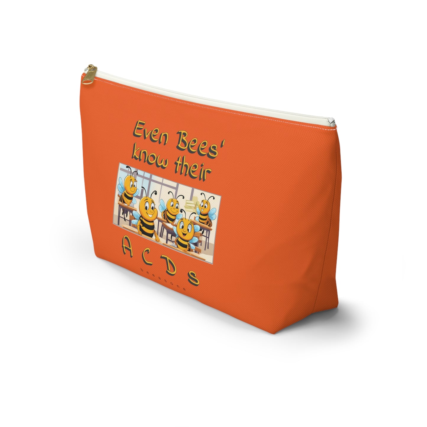 Spelling bee beeasone beeeaautiful accessories / cosmetics pouch. Special spelling bee promotion