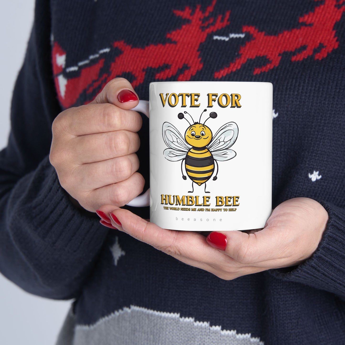 Vote for Humble Bee beeasone coffee mug