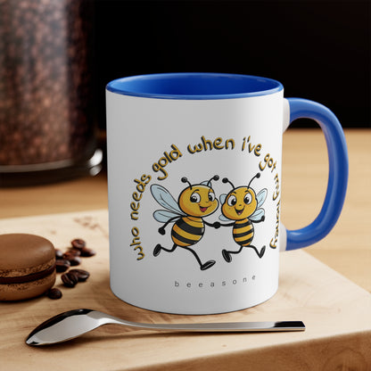 Gold (honey) beeasone coloured Coffee Mug 325ml (Standard 11oz)