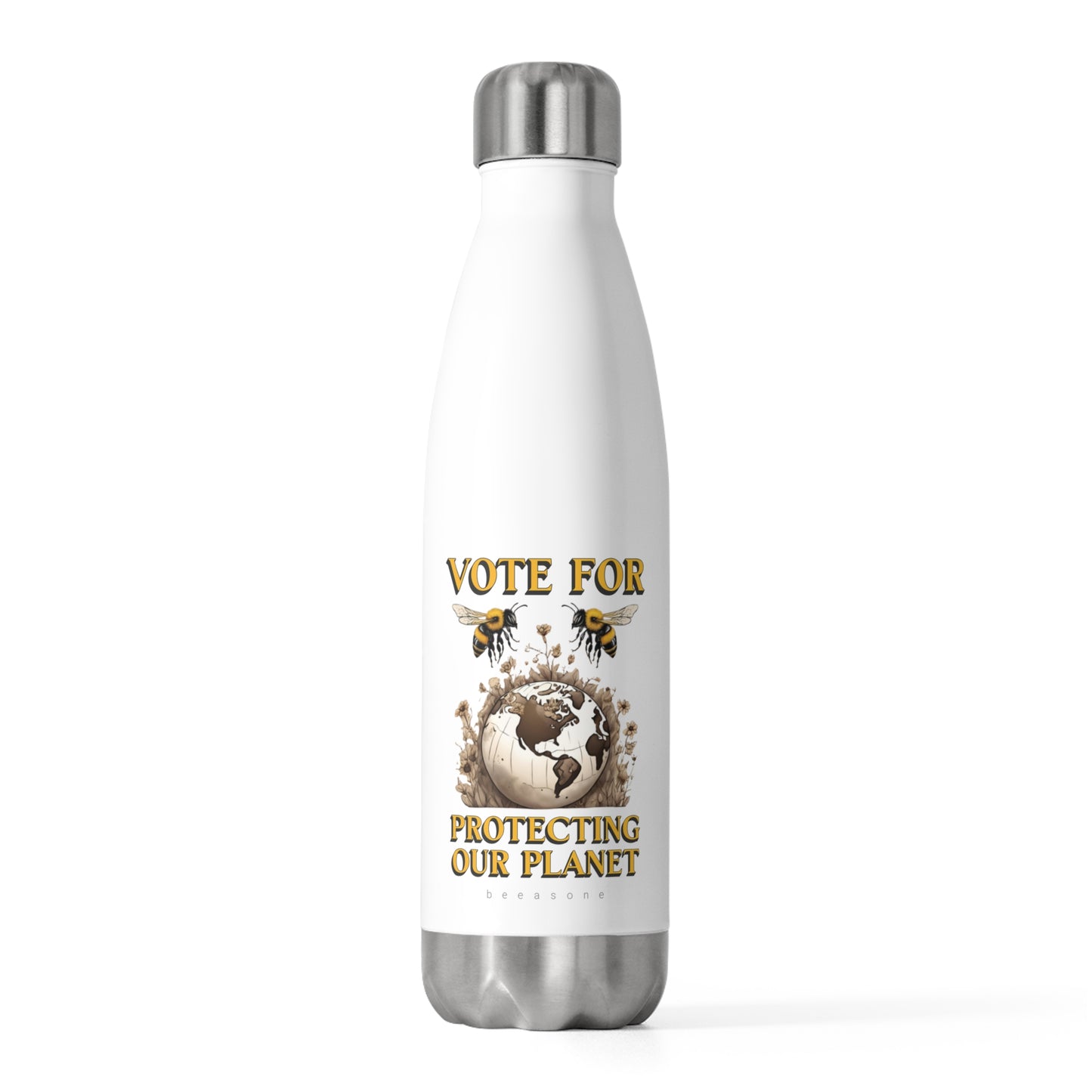 Vote for protecting our planet beeasone 20oz (590mls) water bottle