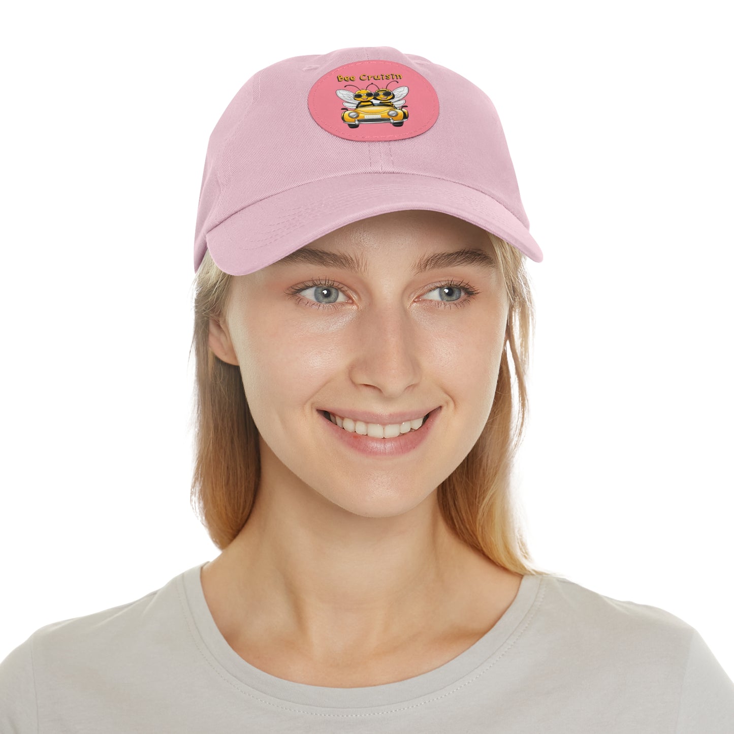 Bee cruisin beeasone Hat with round leather patch