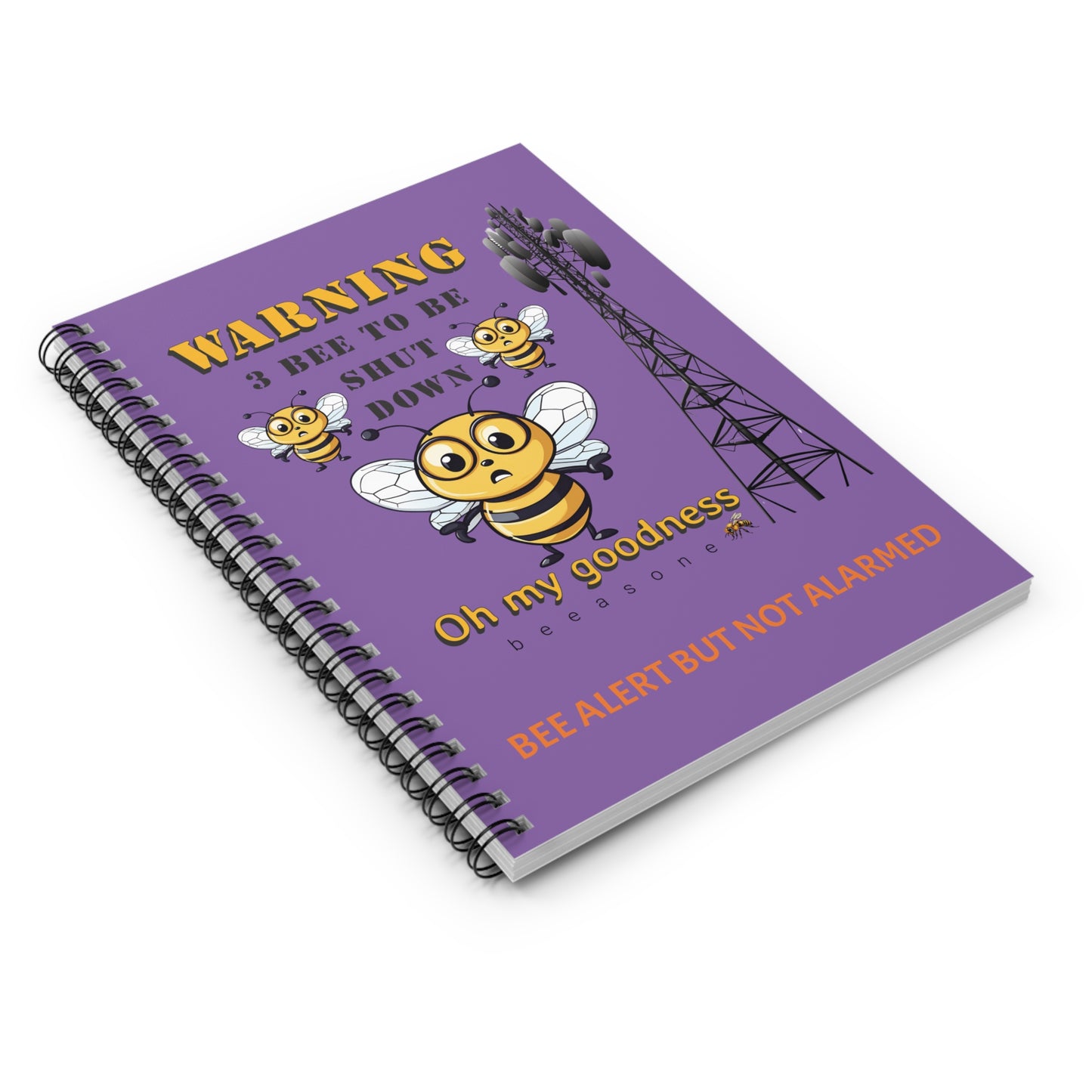 WARNING  3B Shutdown beeasone Spiral Notebook - Ruled Line. 118 page (59 sheets)   6" x 8" (15.2 x 20.3 cm)