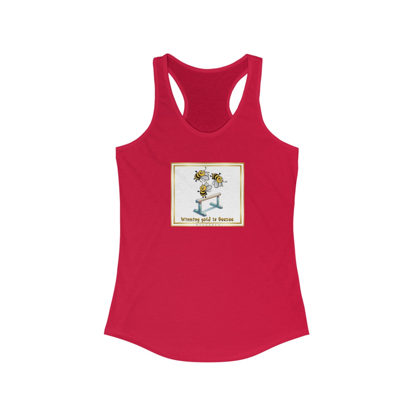 Winning gold gymnastics beeasone Women's Ideal Cool Racerback Tank Top