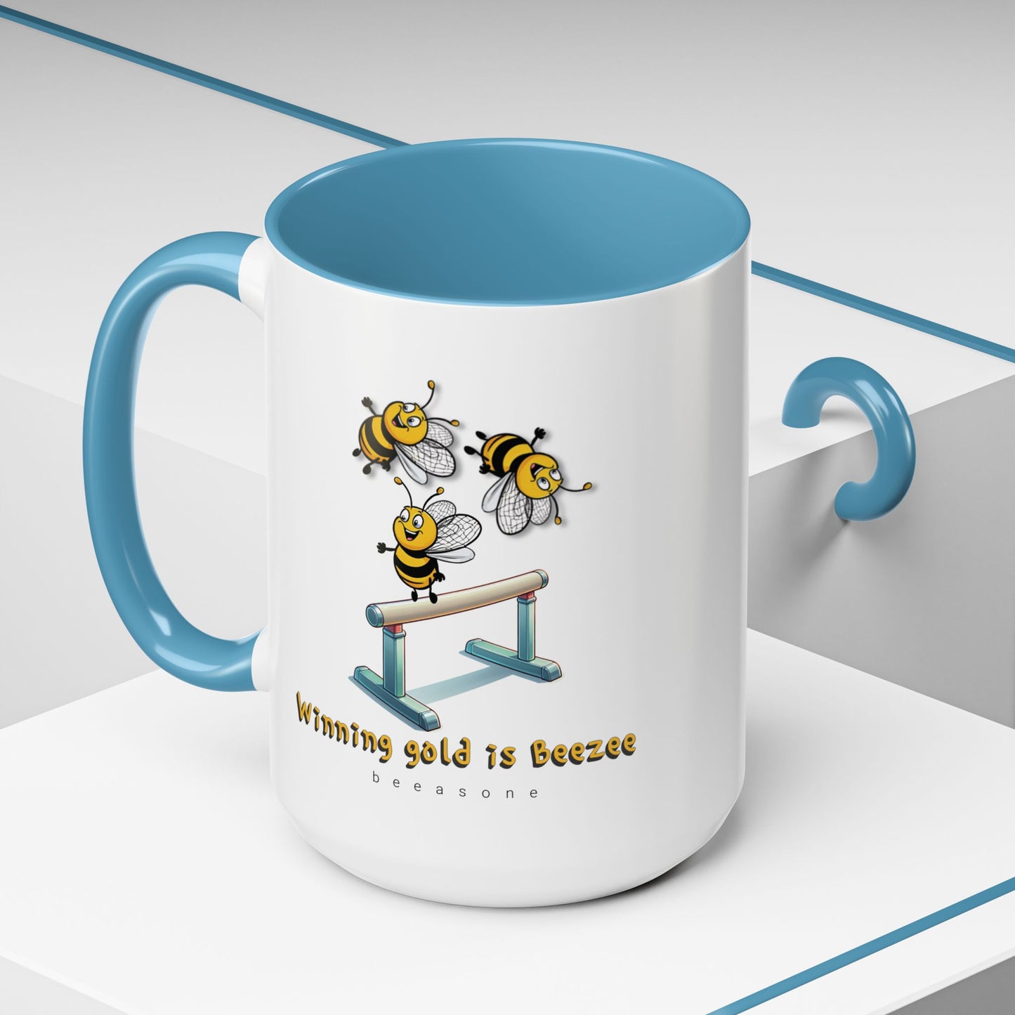 Gymnastics beeasone Hot Chocolate or Coffee Mug (Standard size 11oz or 15oz lead and BPA Free)