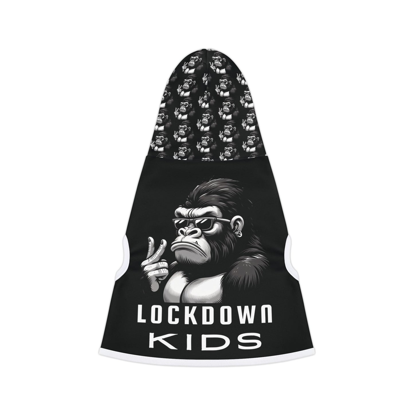 Pet Hoodie - Lockdown Kids - Gorilla ordering two coffees :)