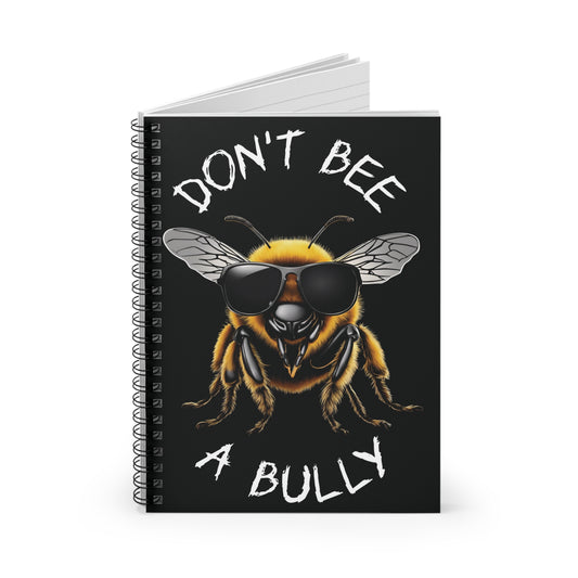 Don't bee a bully note book - black