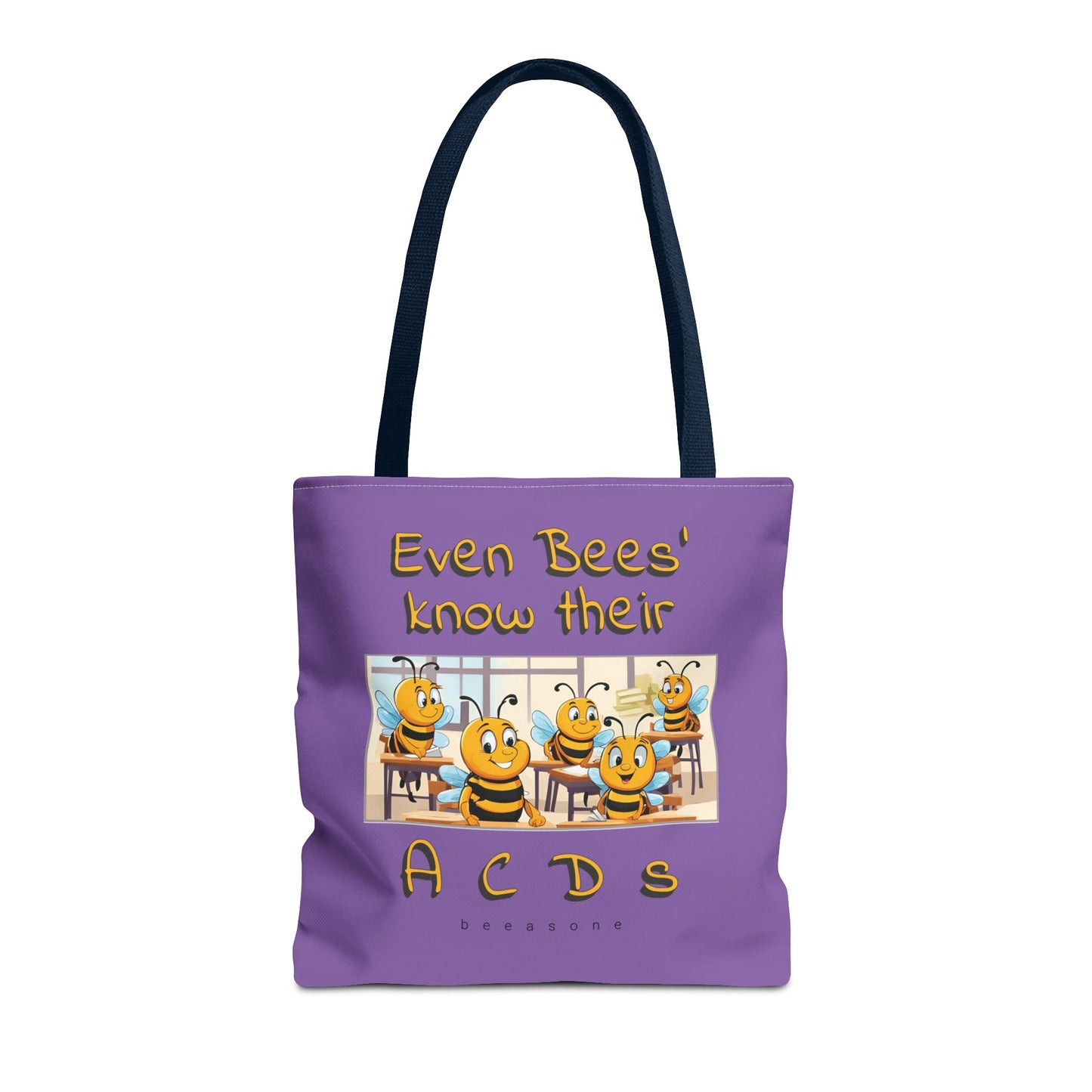 Even bees know their A C D s beeasone stylish purpil Tote Bag Special Spelling Bee Promotion