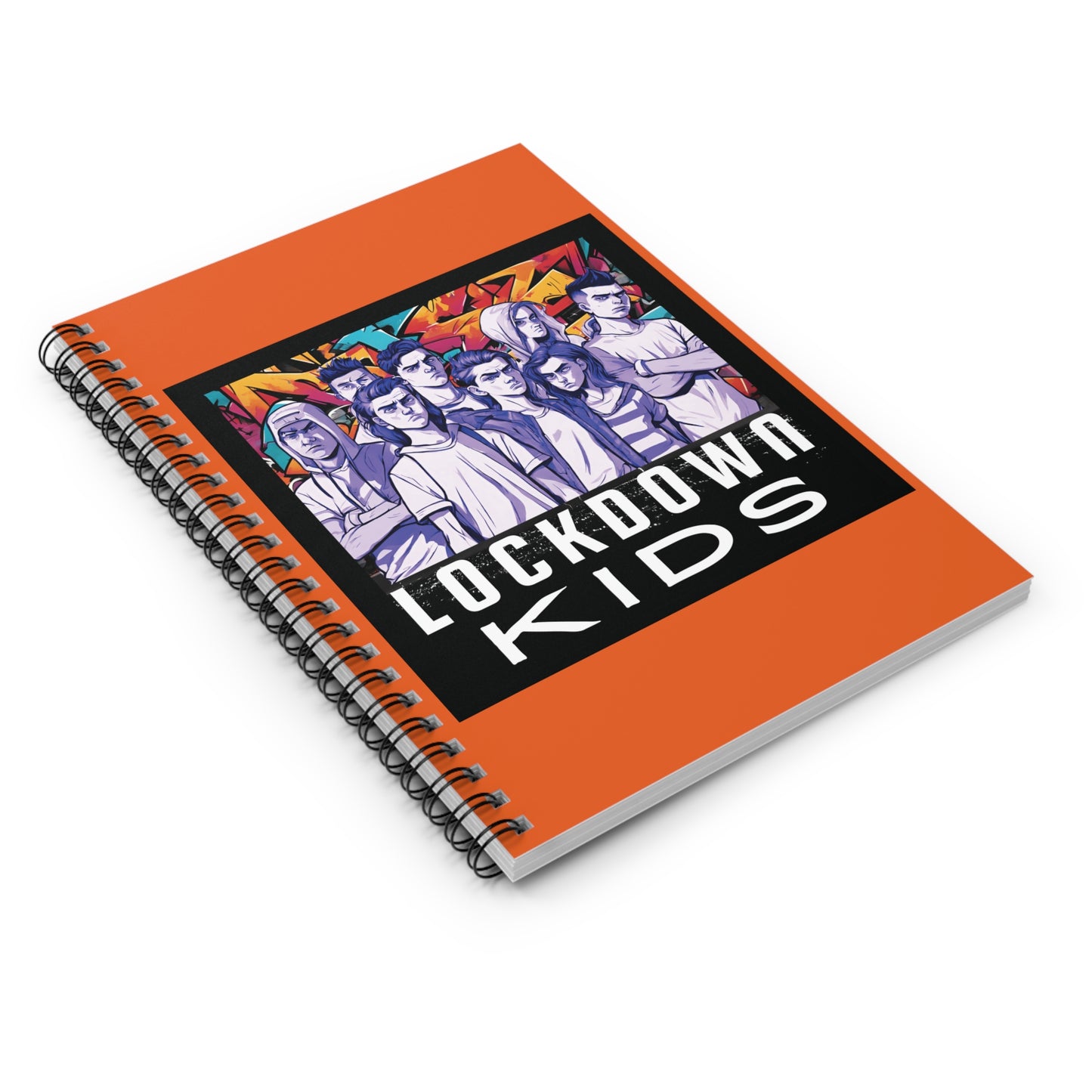 Lockdown Kids spiral note book - Orange