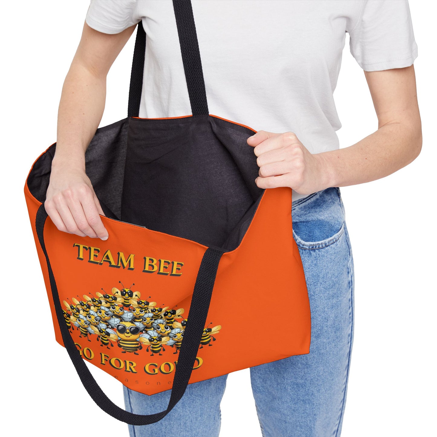 Team Bee beeasone sports tote bag Orange