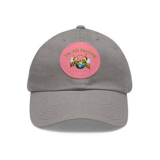 We all beelong beeasone Hat with round leather patch