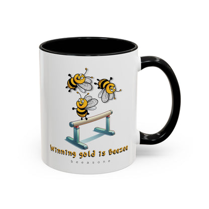 Gymnastics beeasone Hot Chocolate or Coffee Mug (Standard size 11oz or 15oz lead and BPA Free)