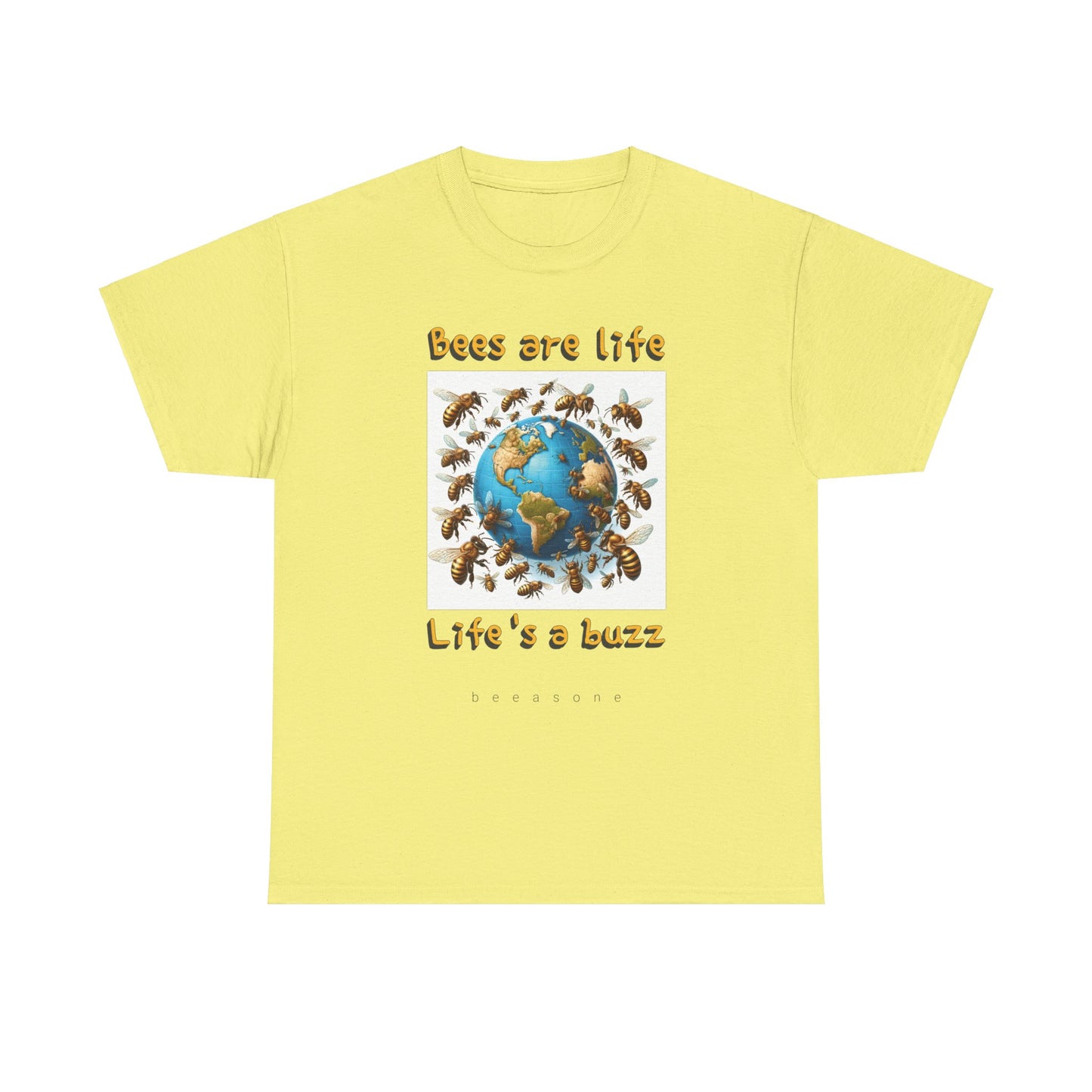 Bees are life. Life's a buzz beeasone unisex Heavy Cotton T-shirt . Diff sizes and colors available.