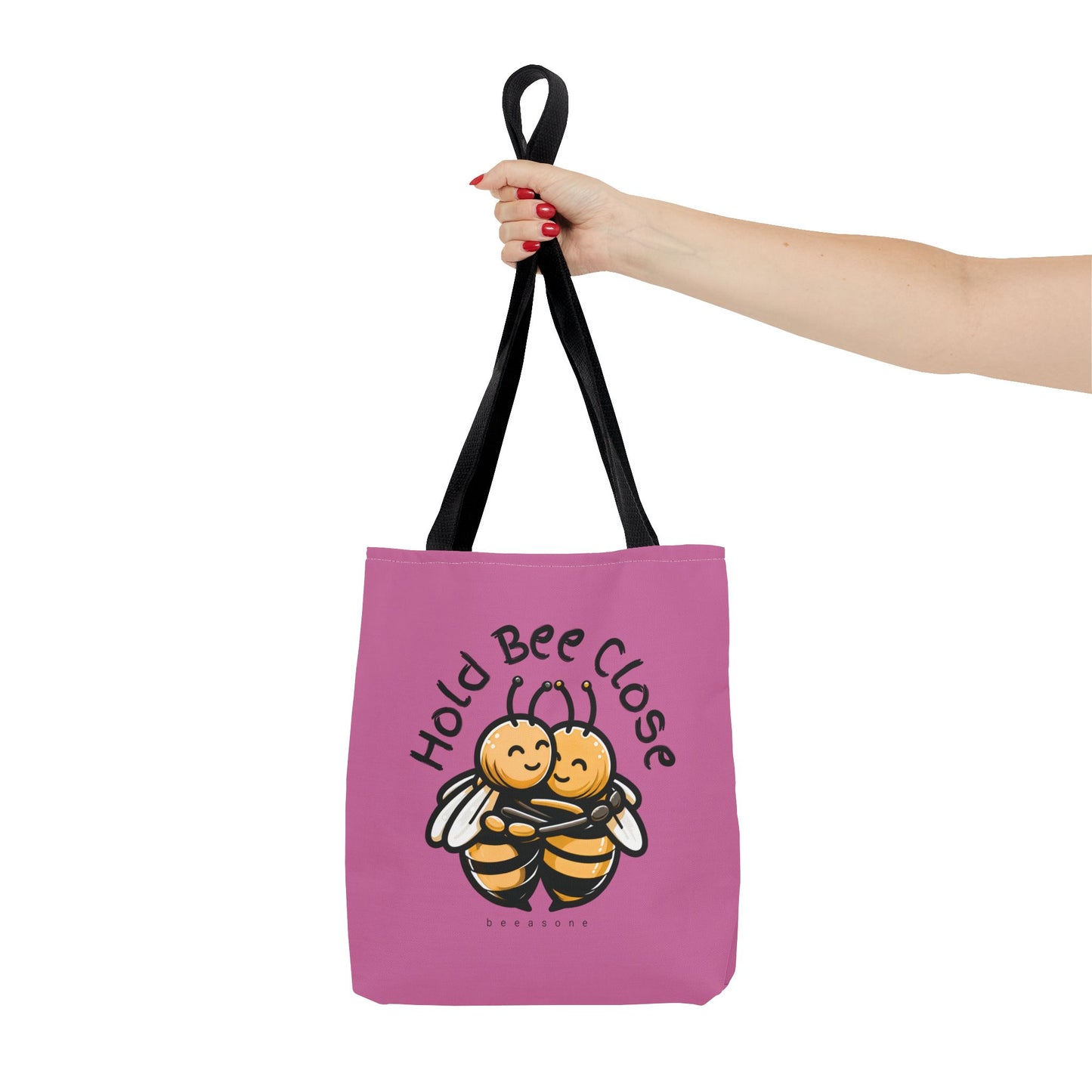 Hold bee close beeasone stylish light pink tote bag