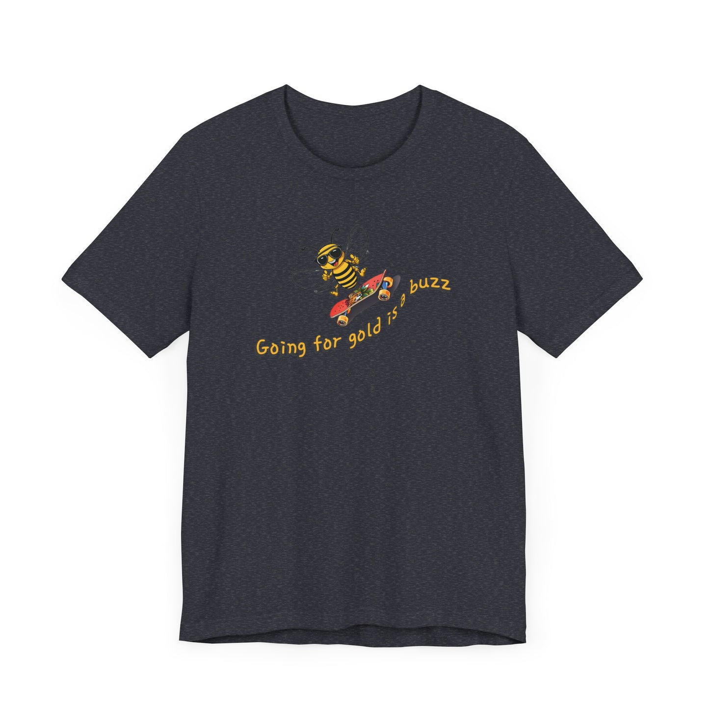 Going for gold is a buzz beeasone skateboard Unisex Jersey Short Sleeve with dual side seams to hold shape for longer t-shirt