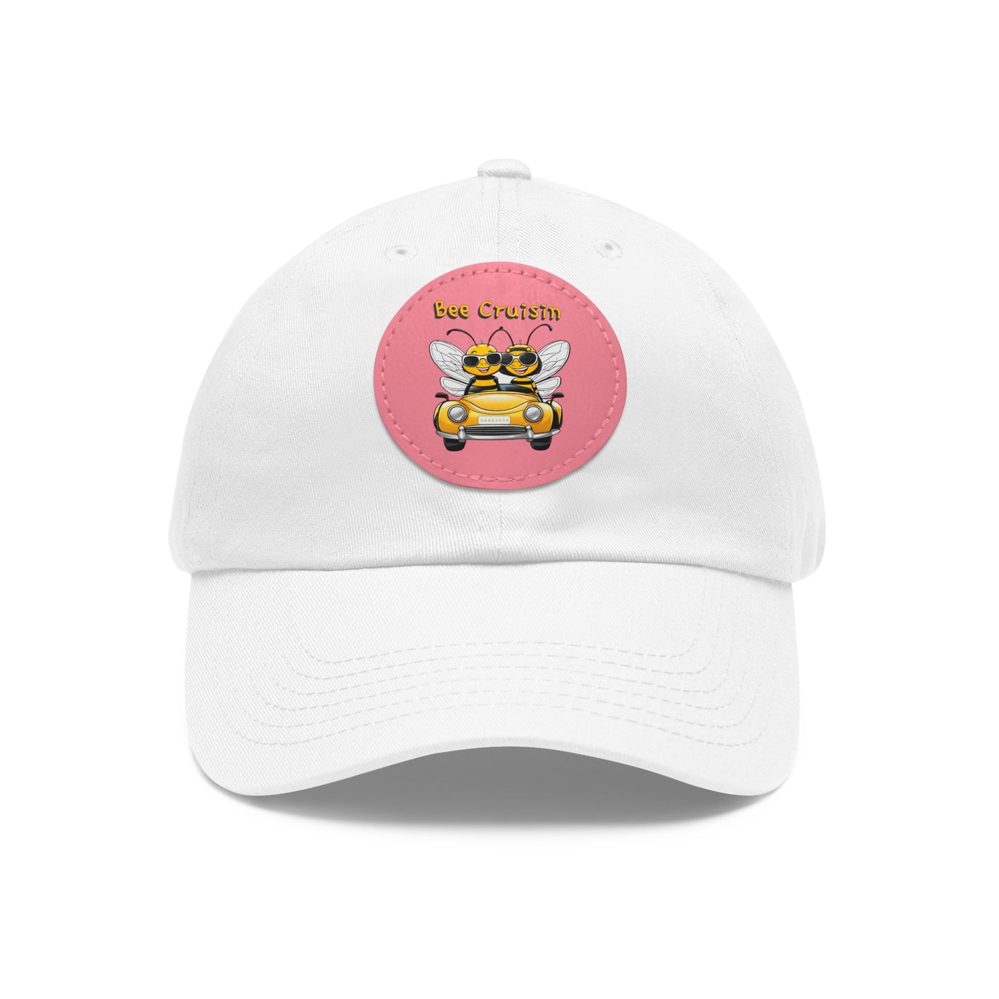 Bee cruisin beeasone Hat with round leather patch