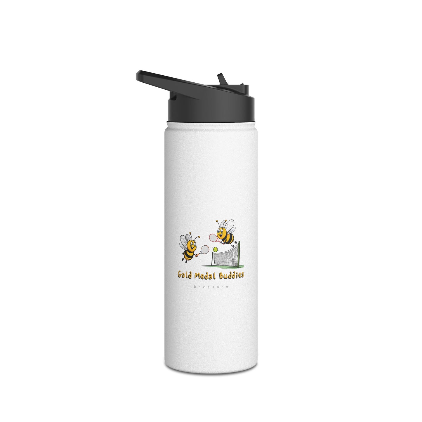 Tennis beeasone stainless steel body Water Bottle with polypropylene lid BPA free tumbler