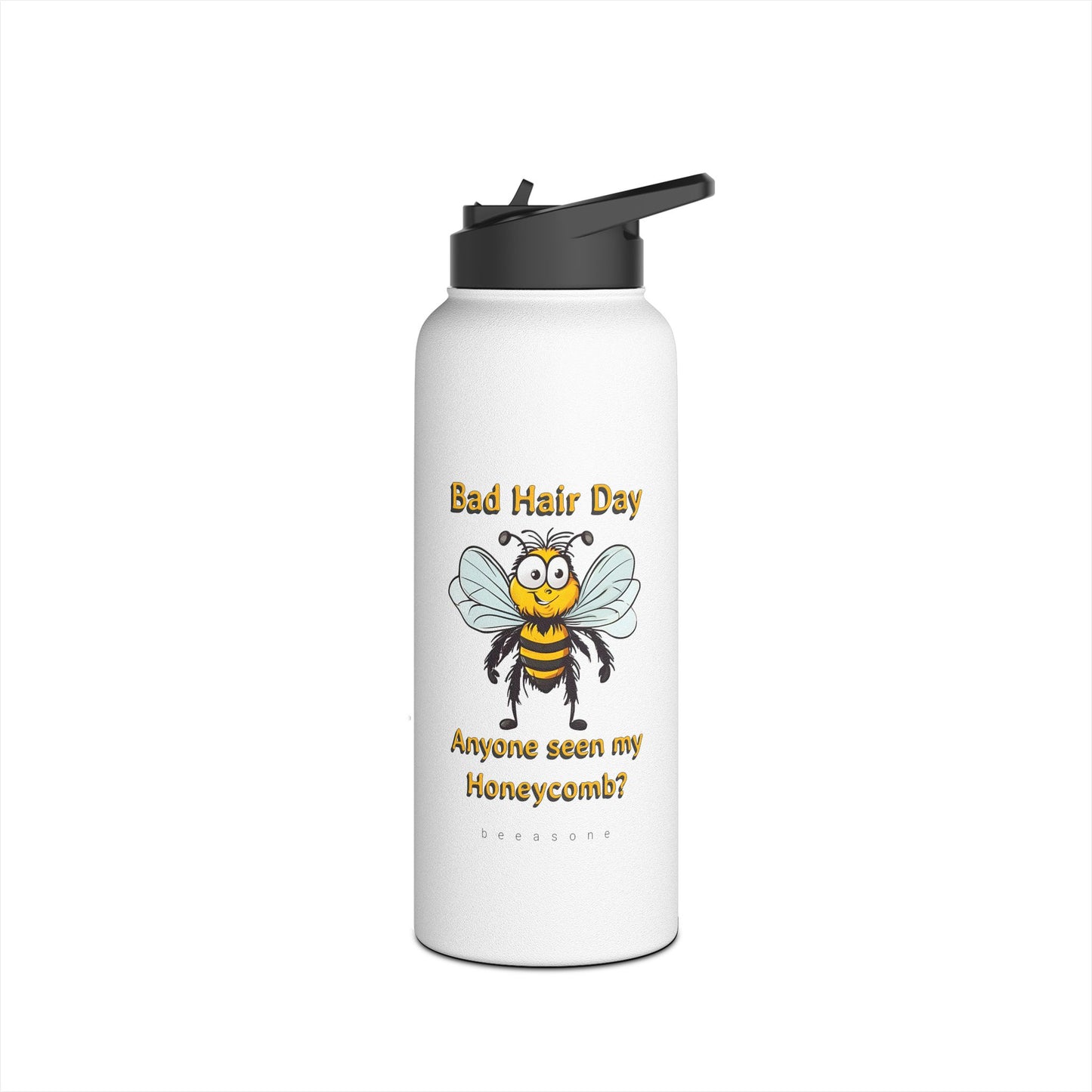 Bad Hair Day beeasone stainless steel body Water Bottle with polypropylene lid BPA free tumbler