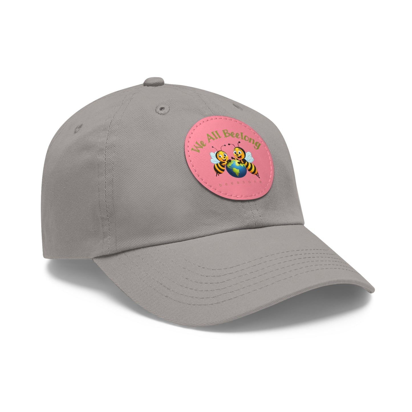 We all beelong beeasone Hat with round leather patch