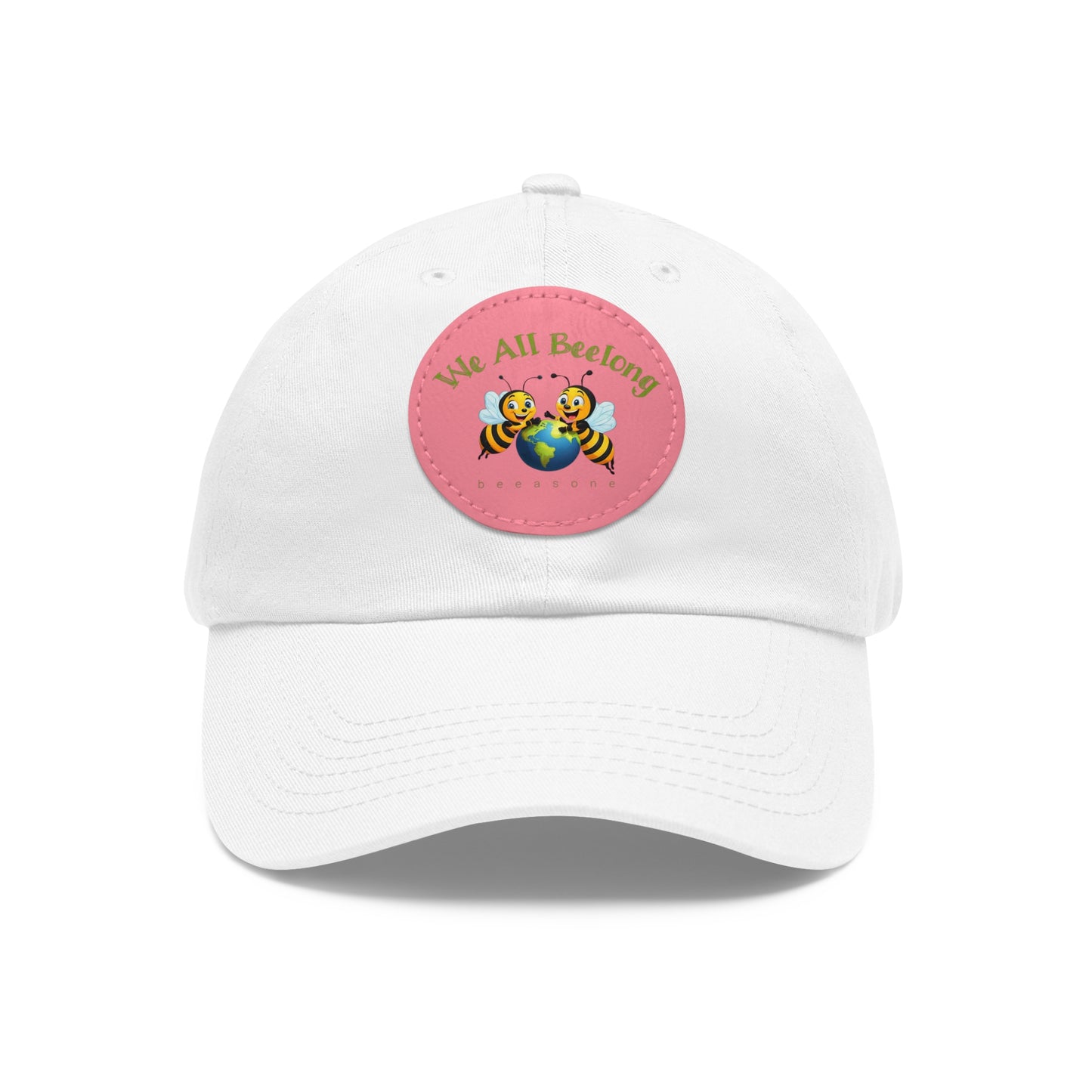 We all beelong beeasone Hat with round leather patch