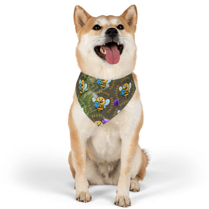 Beelong pet bandana collar - never let go with the included adjustable buckle up black collar