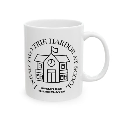 Scool Spelling bee beeasone hot chocolate or sour milk mug - limit ted editon Numbar 3