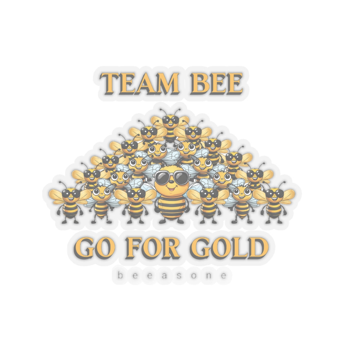 Team bee go for gold beeasone sticker