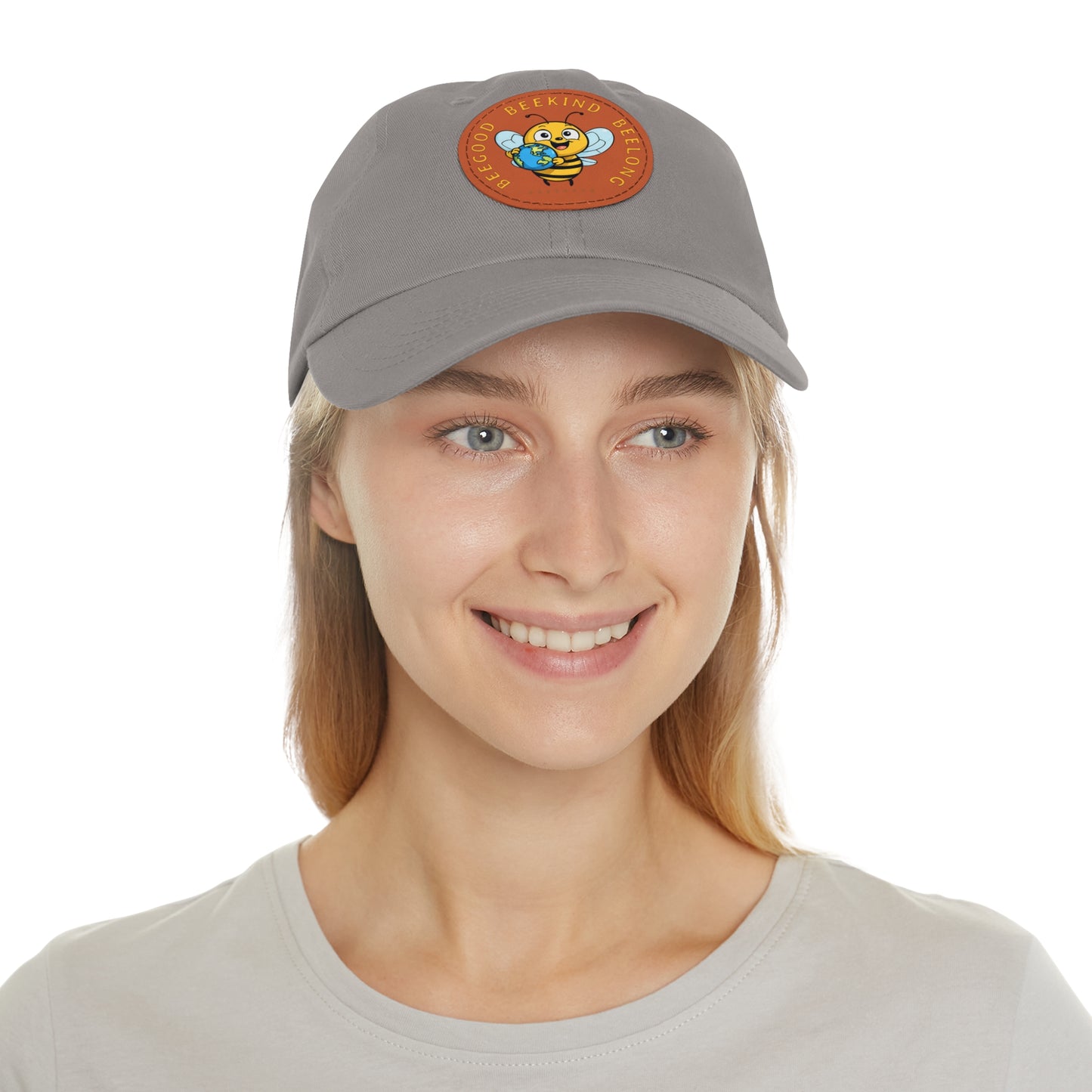 Be kind beeasone Hat with round leather patch