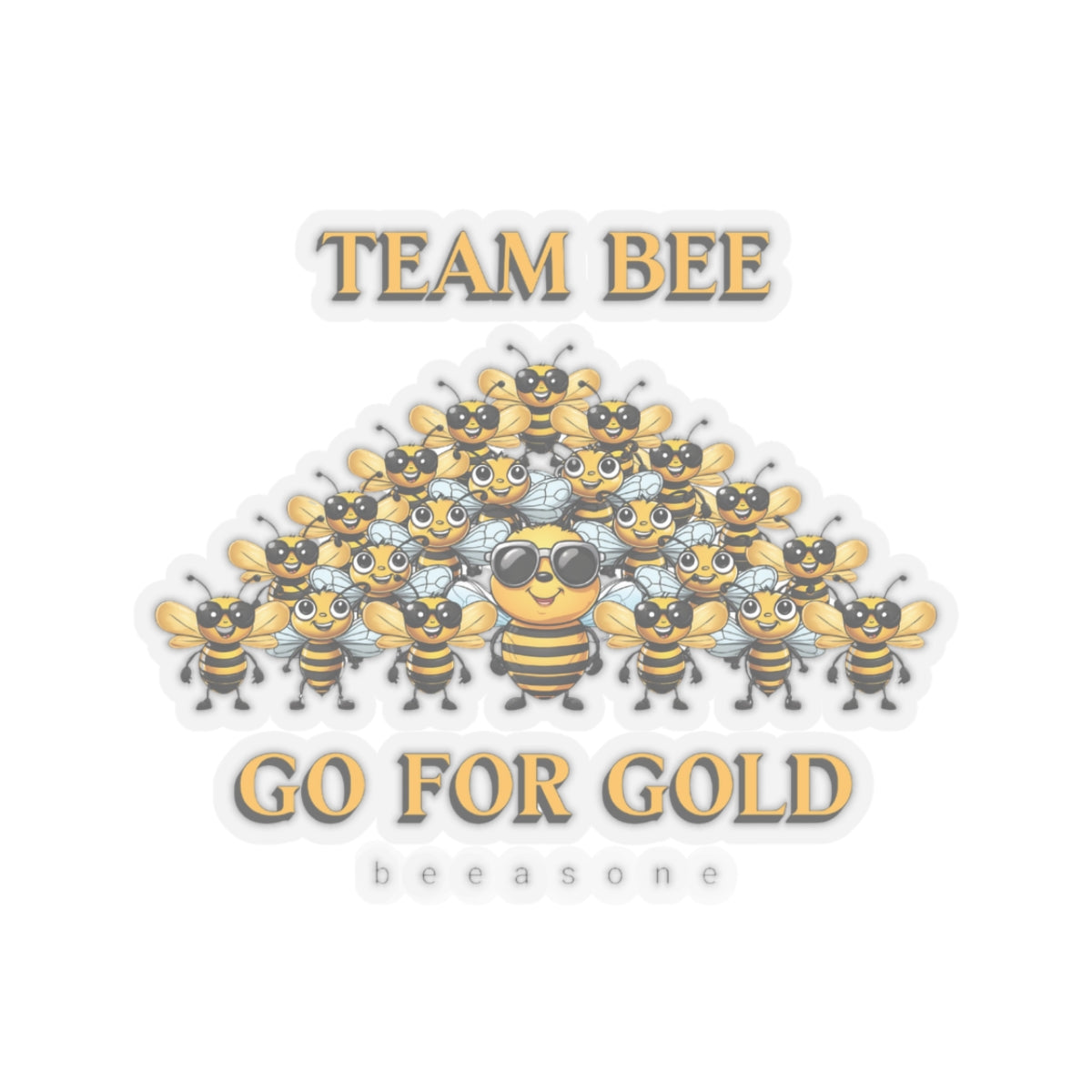 Team bee go for gold beeasone sticker