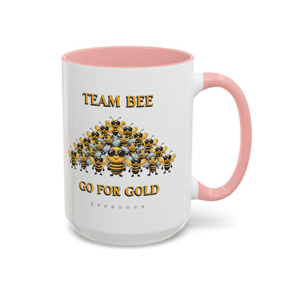 Team Bee Going for Gold beeasone Hot Chocolate or Coffee Mug 11oz (325mls) or 15oz (443mls)