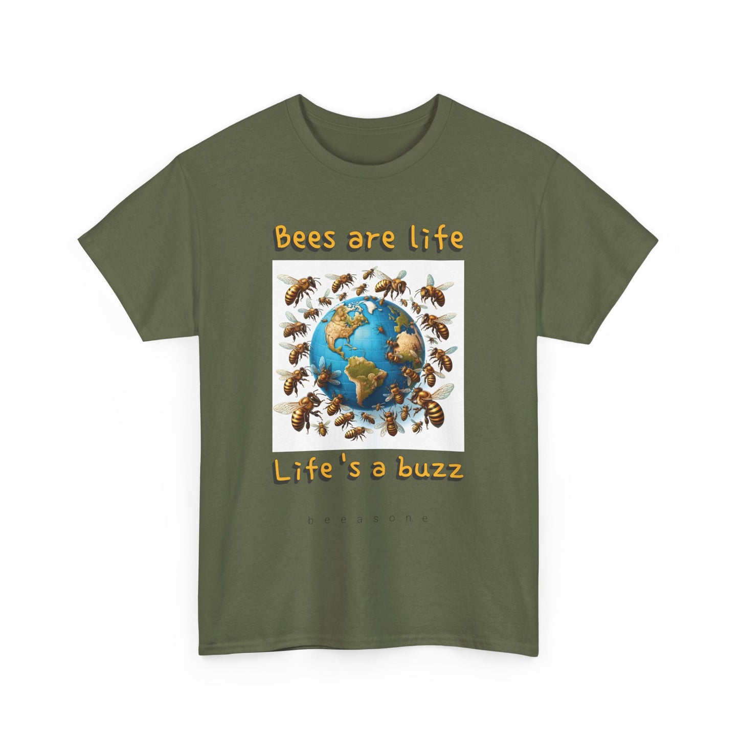 Bees are life. Life's a buzz beeasone unisex Heavy Cotton T-shirt . Diff sizes and colors available.