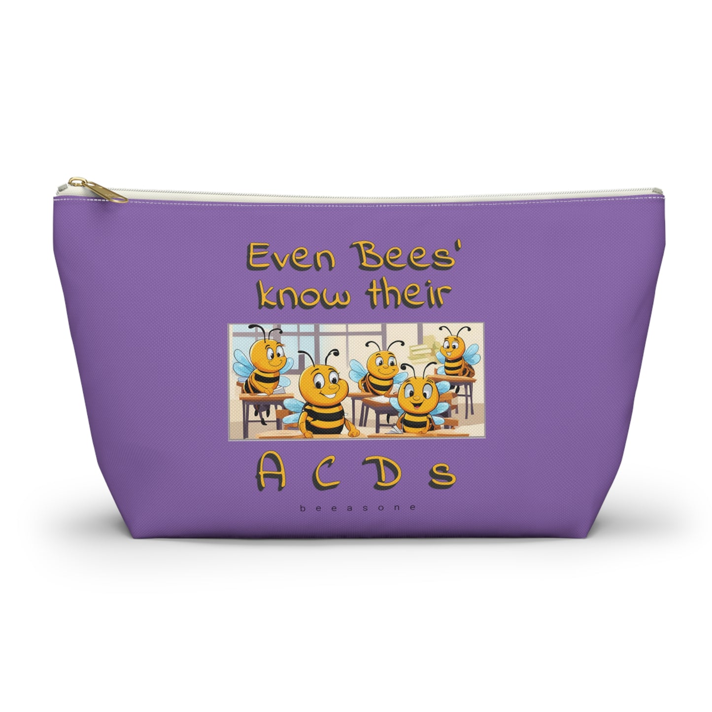 Spelling bee beeasone beeeaautiful accessories / cosmetics pouch - perple. Special spelling bee promotion